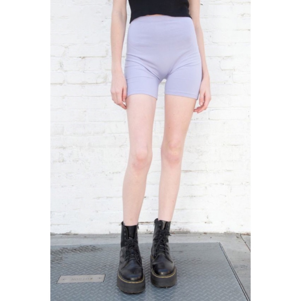 brandy melville purple griffin biker shorts